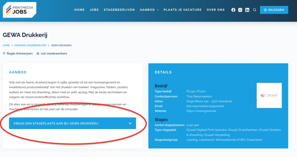 Persbericht:  PrintmediaJobs introduceert nieuwe tools voor een snellere match tussen stagiairs en stagebedrijven